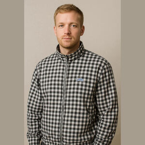 Duckster Men's Jacket Black and White Plaid Large
